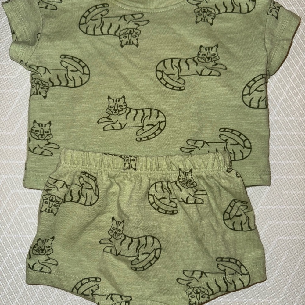 Cat & Jack Light Green Baby Outfit